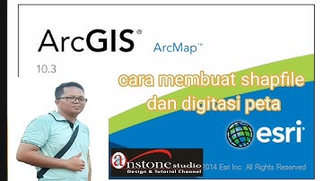 video tutorial arcgis cara membuat shapfile atau digitasi peta