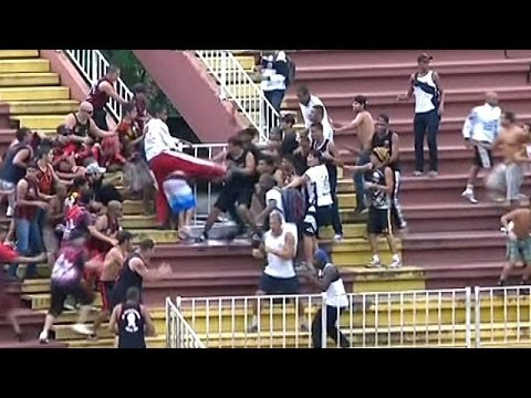 Fight Breaks Out at Soccer Game in Brazil