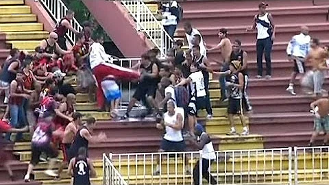 Fight Breaks Out at Soccer Game in Brazil