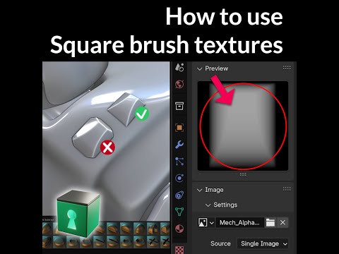 How to use Square Sculpt Brushes in Blender