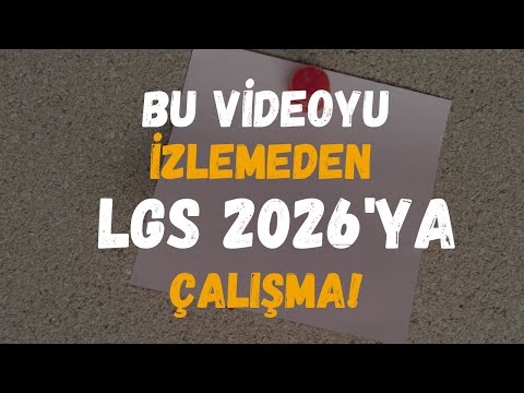 LGS 2026’ya Hazırlanırken Bunlara Dikkat Et! | Başarılı Öğrencilerin 8 Altın Kuralı #lgs #lgs2026