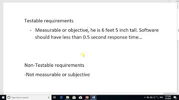 Testable and non testable requirements Hindi Urdu