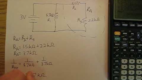 BMAPhysics 18i Circuit with two resistors in series and then in parallel with a third resistor.