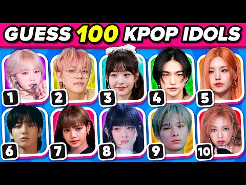 GUESS 100 KPOP IDOLS 🎵 Most Popular Idols | Kpop Quiz 2024