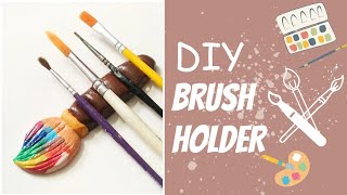 DIY Clay Brush Holder for Watercolor Painting ☽༓・*˚⁺‧͙ 