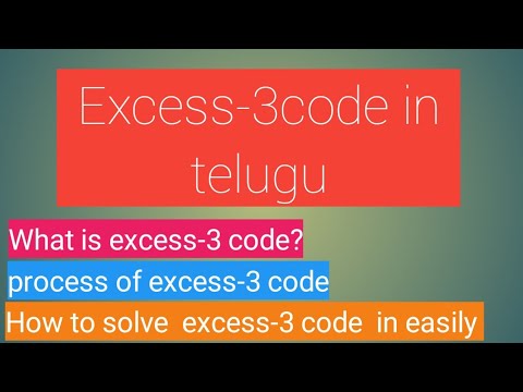 Excess-3 code in telugu
