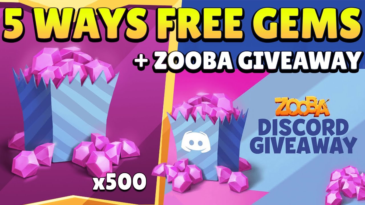 5 WAYS for FREE GEMS | Zooba Gems Giveaway | Zooba Stars - YouTube