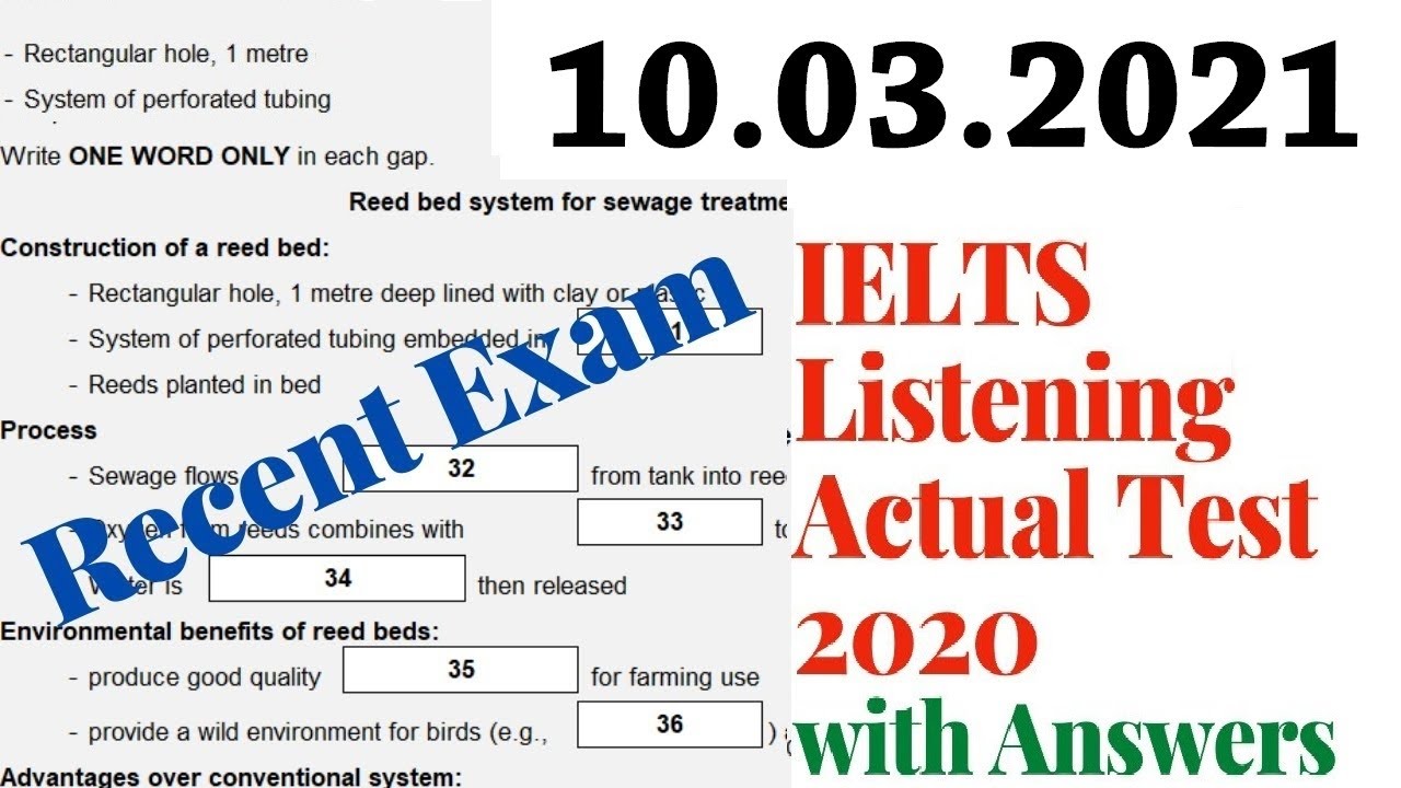 IELTS Listening Actual Test 2021 With Answers  10 03 2021  IDP  BC Exam