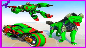 Hyena Robot Flying Bike Robot Transform Android gameplay