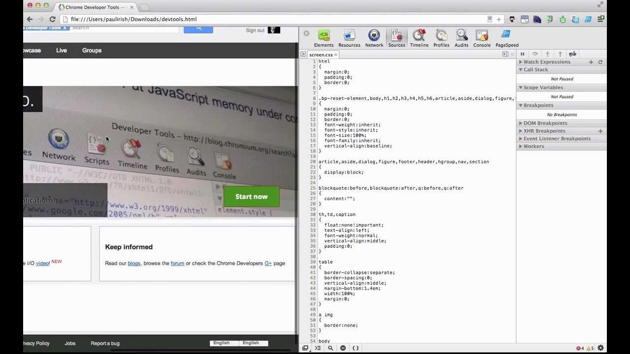 Chrome DevTools Live Edit CSS, Save to Disk YouTube