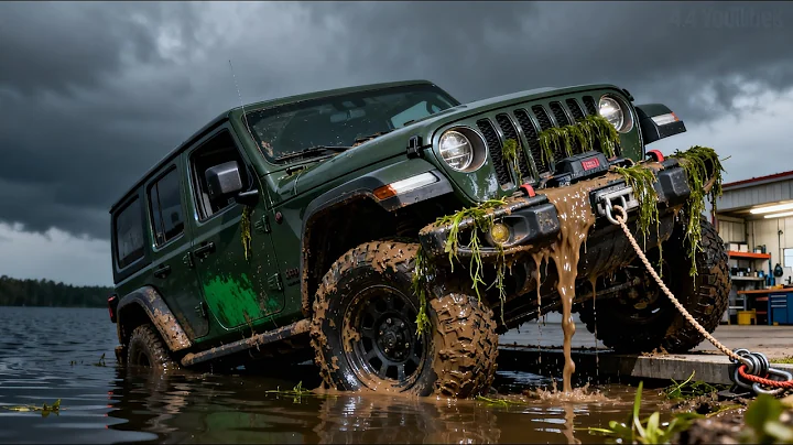 ASMR Dark Green Jeep Lake Rescue – From Submerged Wreck to Fully Restored 4x4