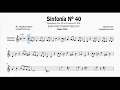 Sinfonía Nº 40 Partitura de Trompeta y Fliscorno Si bemol K  550 de W  A  Mozart