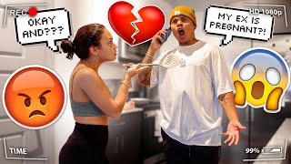 GETTING MAD MY EX IS PREGNANT PRANK ON GIRLFRIEND GONE BAD!