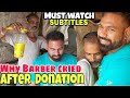 Best-ever street head massage and neck cracking by poor Indian barber | ASMR | SUBTITLES available