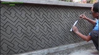 Professional Fence Wall Construction Design Using Sand And Cement  Beautiful Fence Wall Decoration