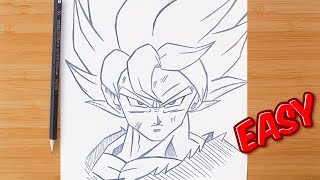 How To Draw Goku Super Saiyan 1 Step By Step With Pencil