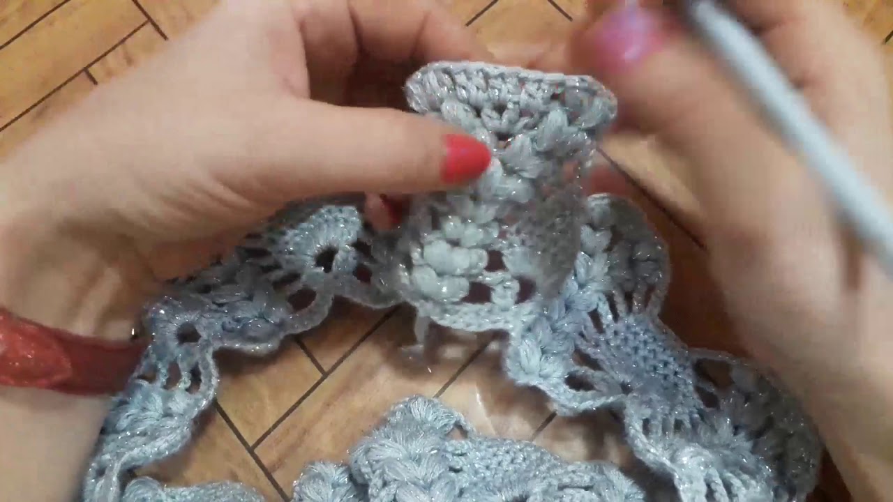 Bluza crosetata, fara maneci. Part. 2