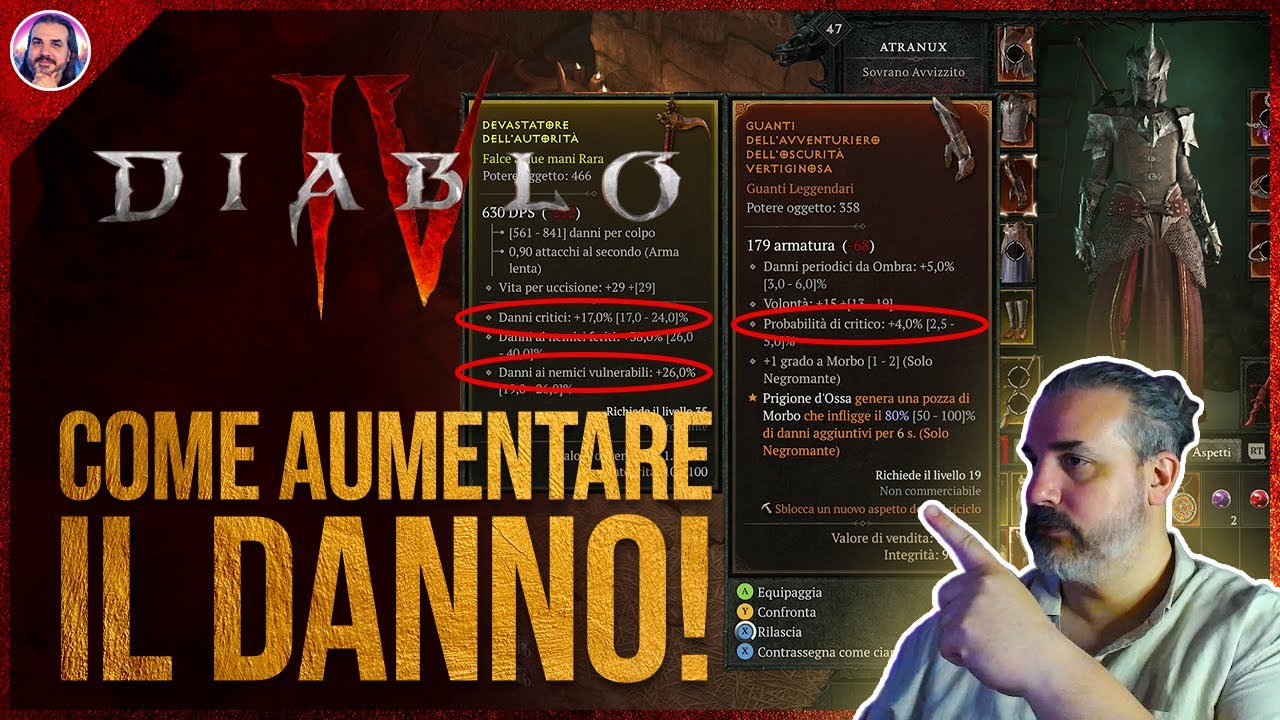 Diablo 4 &ndash; Stagione 5 S5 &ndash; Bastone 2GA 925 IP (Intelligenza, Danno Critico) Per PC