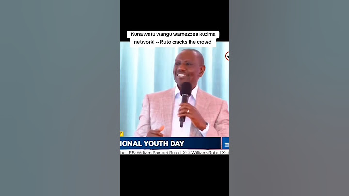 "KUNA WATU WANGU WAMEZOEA KUZIMA NETWORK" PRESIDENT RUTO ORDERS HIS TEAM NOT TO JAM NETWORK #news