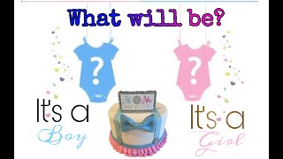 Gender Reveal Free template (Cake)