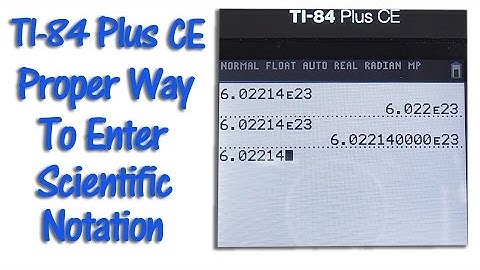 TI 84 Plus CE Proper Way to Enter Scientific Notation