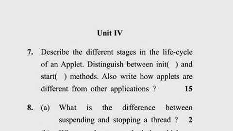 May 2018 BCA 6th Sem Java Programming Question Paper