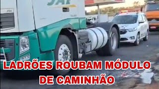 Ladrões roubam peças de caminhões estacionados em posto na Anhanguera SP