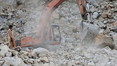 Buner marble mine work uploding to truck