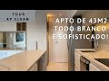 TOUR AP CLEAN - 43m2 - IMAGINA EU FAZENDO UM APARTAMENTO TODO BRANCO? ESSE FICOU LINDO E SOFISTICADO