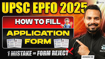 How to Apply for UPSC EPFO 2025 | How to Fill UPSC EPFO Form Online | UPSC EPFO APFC/EO/AO Form Link
