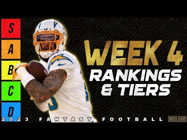 Top 36 WR Rankings & Tiers: Week 4