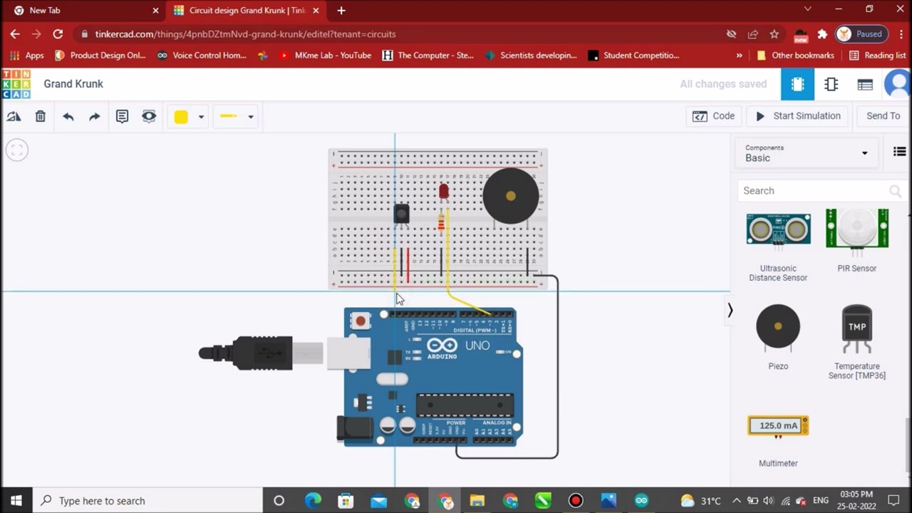 IR Receiver and IR Remote Control LED & Buzzer with Arduino Uno Simulation Using Tinkercad