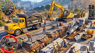 City Construction Simulator 3D Game - Real Road Builder Excavator Trucks Game 2026! Android Gameplay screenshot 3