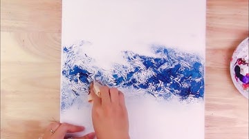 Simple Abstract Painting for Beginners/Textured Canvas/Acrylic Painting Tutorial/Modelling Paste