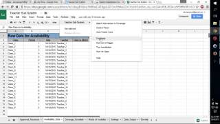 Teacher Substitution Add-on For Google Sheets:  Installation