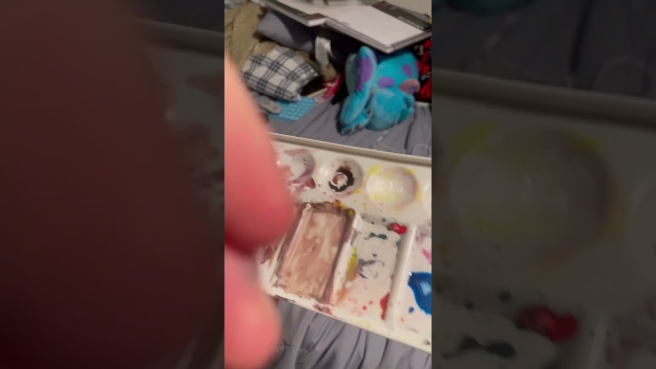 ASMR cleaning my paint palette 