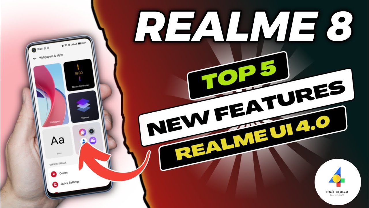 Top 5 New Features of the Realme 8 4G | Realme UI 4.0 Top 5 New Hidden features