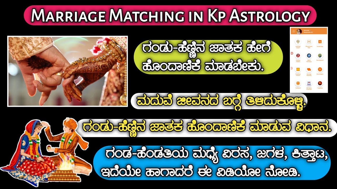Marriage Matching in Kp Astrology Astrology in kannada how to check  #astronadi = 7829348622