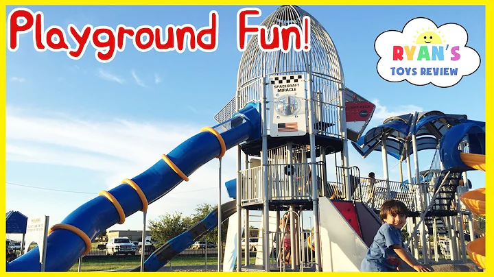 HUGE OUTDOOR PLAYGROUND for Children with Giant Sl...