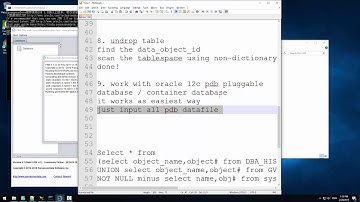How to restore oracle 12c pluggable database container database PDB CDB without backup