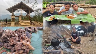 My first cooking video at my farm house Naga style chicken dish in a bamboo tube@Sebnagafamily7