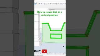 How to rotate Slab to a vertical Position #archicad #archicadtutorial