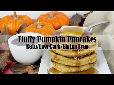 Fluffy Pumpkin Pancakes - Keto, Low Carb & Gluten Free