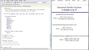 Matlab tf command