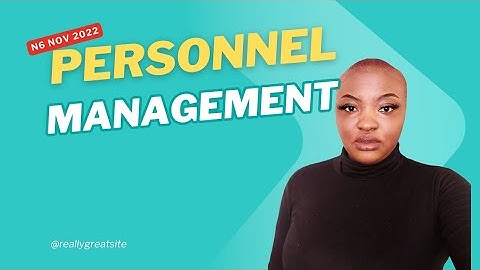 PERSONNEL MANAGEMENT N6 NOV 2022