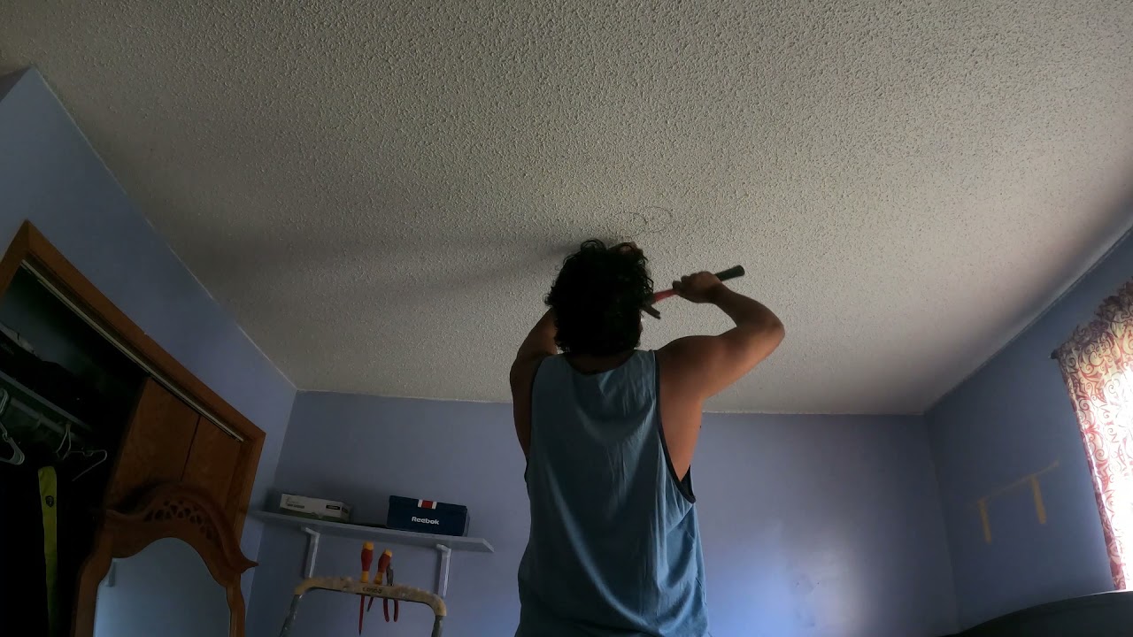 How To Install Ceiling Light Without Existing Wiring - YouTube