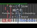 雨だれ ショパン ゆっくり ピアノ指番号 Chopin Raindrop Prelude Op.28 No.15 Slow piano tutorial