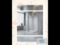 110x90cm Corner Frameless Shower Screen – Gold Wall Channel and Floor Channel with Brass Hinges f...