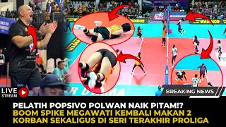 🔴Boom Spike Megawati Makan 2 Orang Sekaligus, Pelatih Popsivo Polwan Ngamuk Di Pinggir Lapangan!?