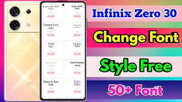 how to change font style in infinix zero 30, infinix zero 30 font style change